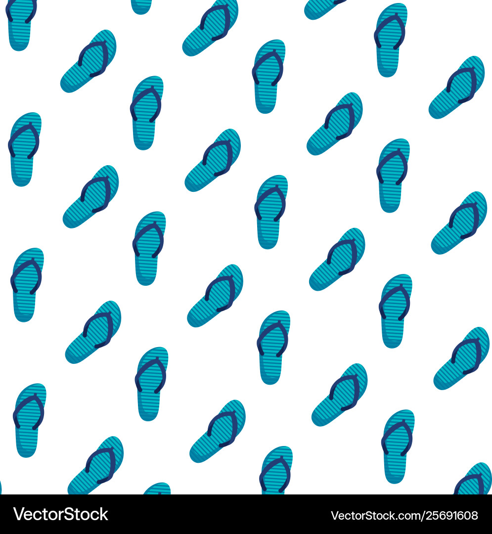 Summer flip flops accessories pattern Royalty Free Vector