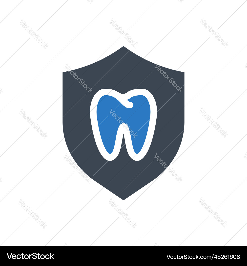 Teeth protection icon Royalty Free Vector Image