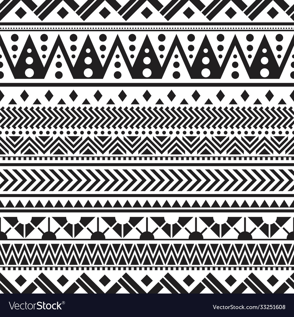 Tribal seamless pattern geometric vector image Tribal seamless pattern geometric
