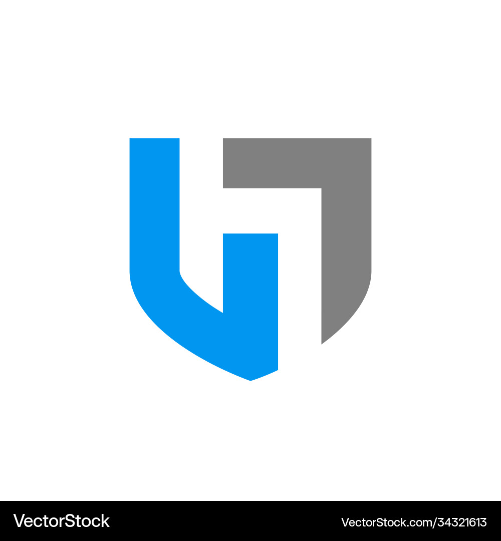 Letter h shield logo design template elements Vector Image