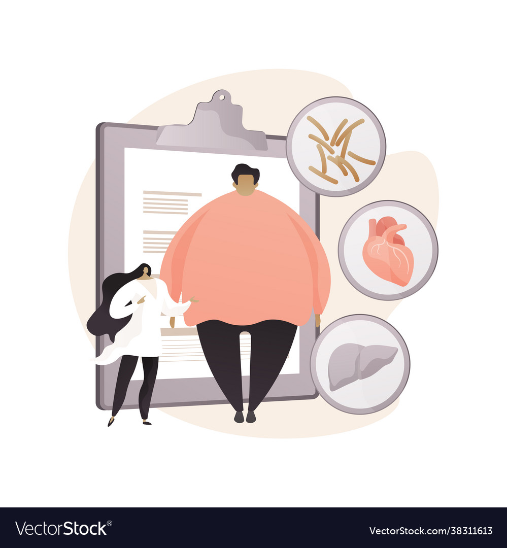 Obesity health problem abstract concept Royalty Free Vector