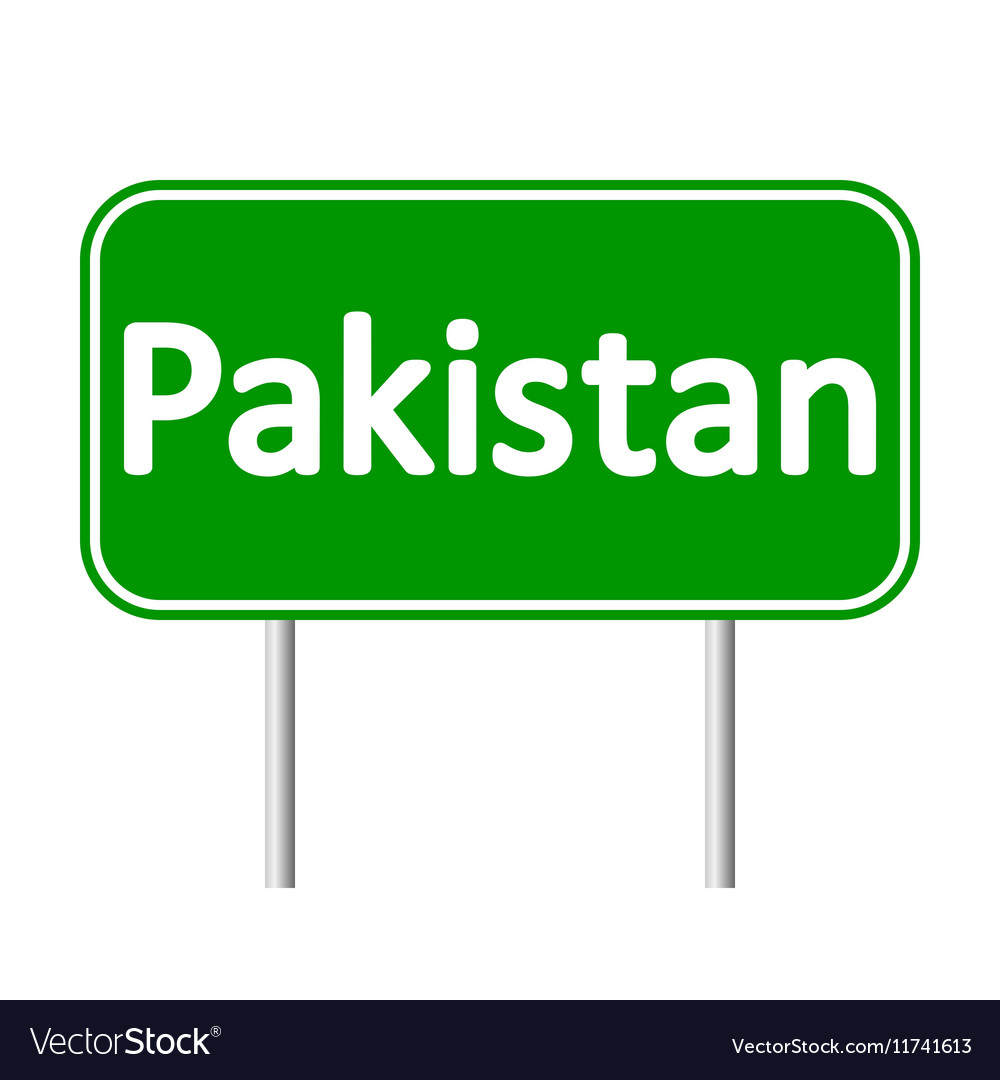 Pakistan road sign Royalty Free Vector Image - VectorStock