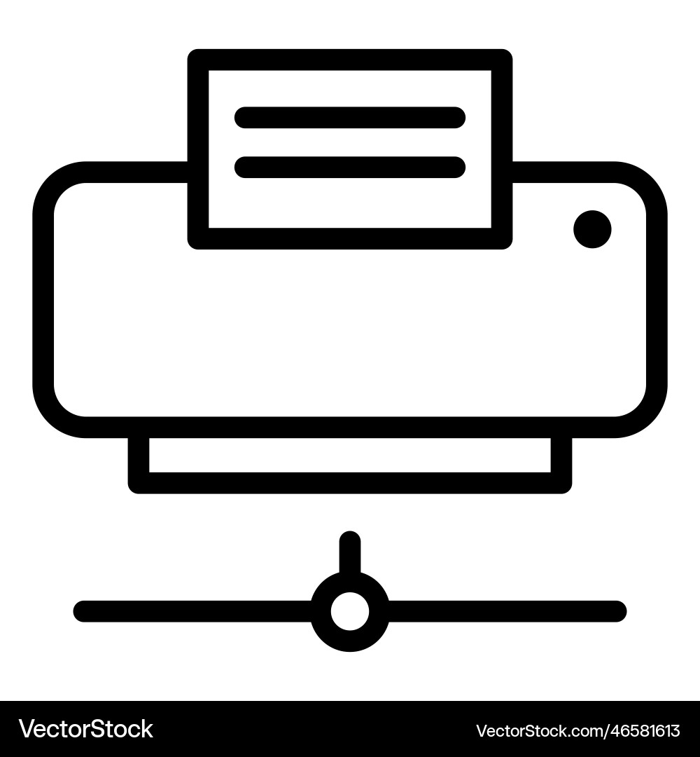 Printer line icon Royalty Free Vector Image - VectorStock