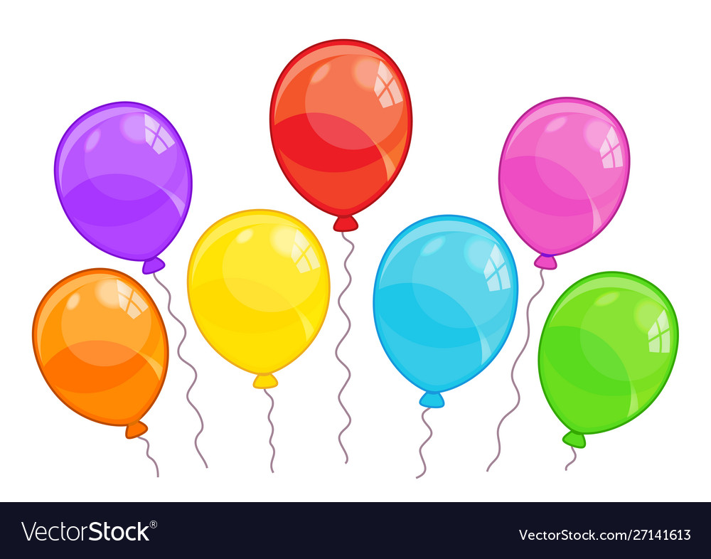 Set colorful balloons Royalty Free Vector Image