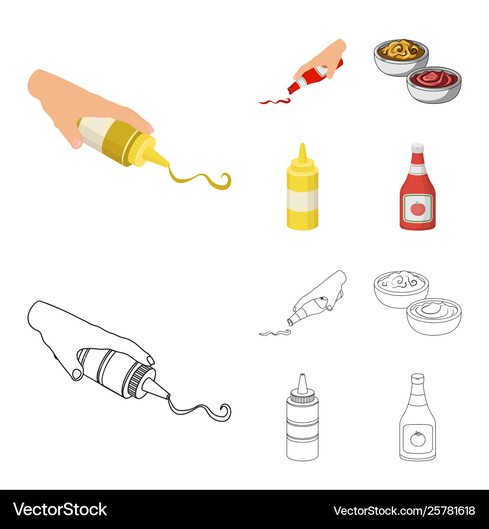 Design sauce and condiment symbol Royalty Free Vector Image