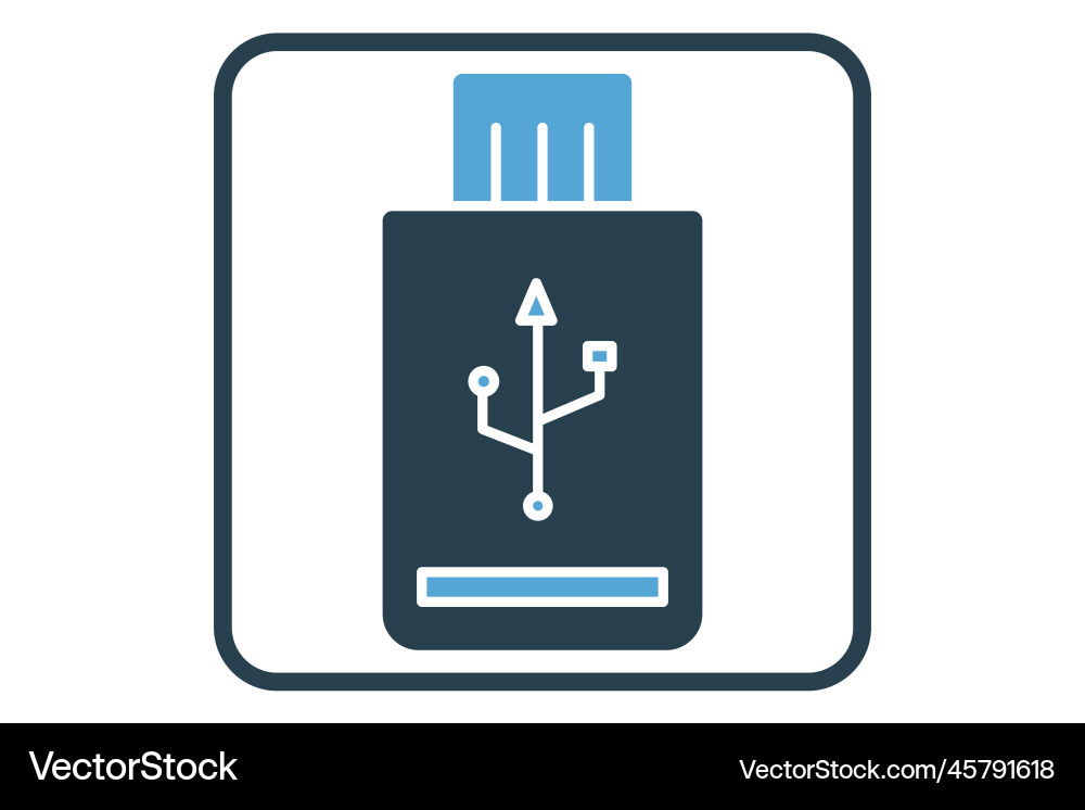 Flashdisk icon icon related to multimedia solid Vector Image