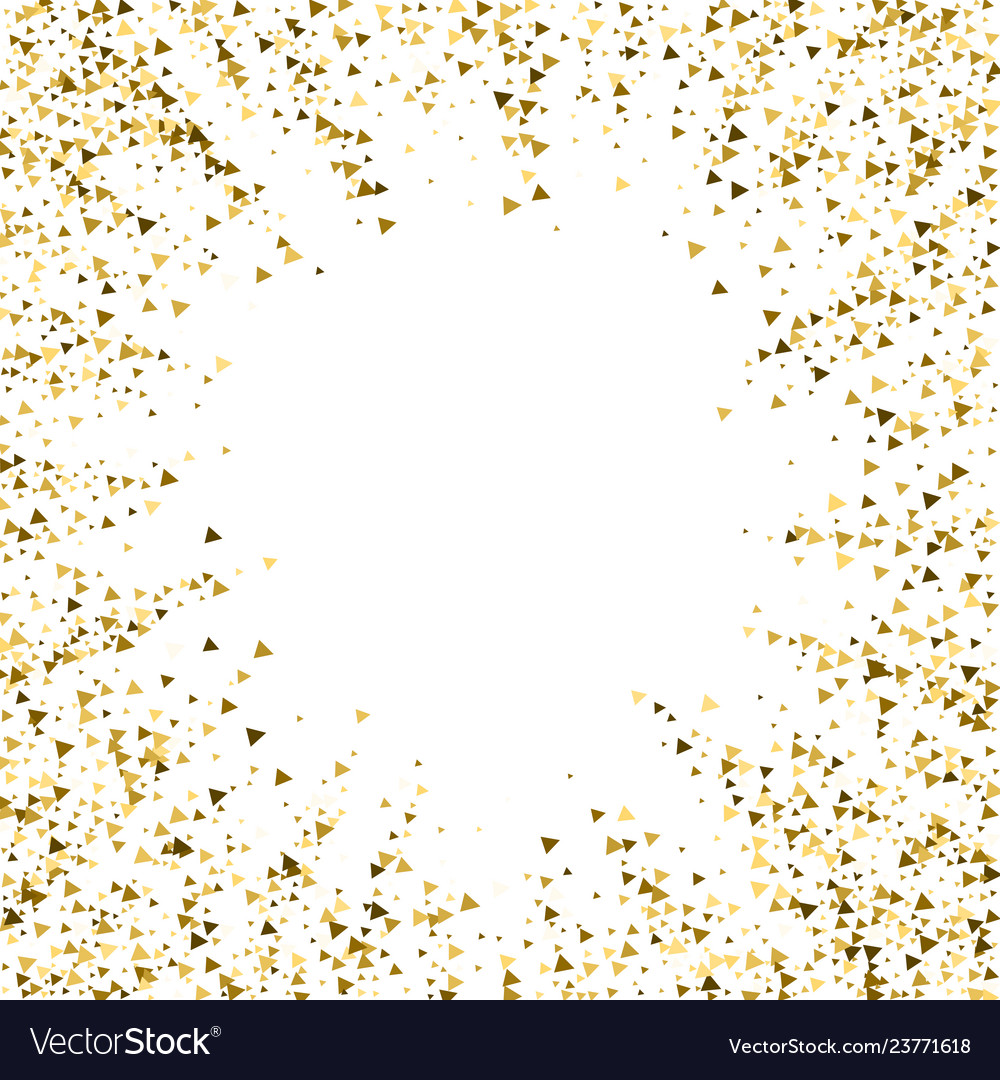 Gold triangles luxury sparkling confetti scattere Vector Image