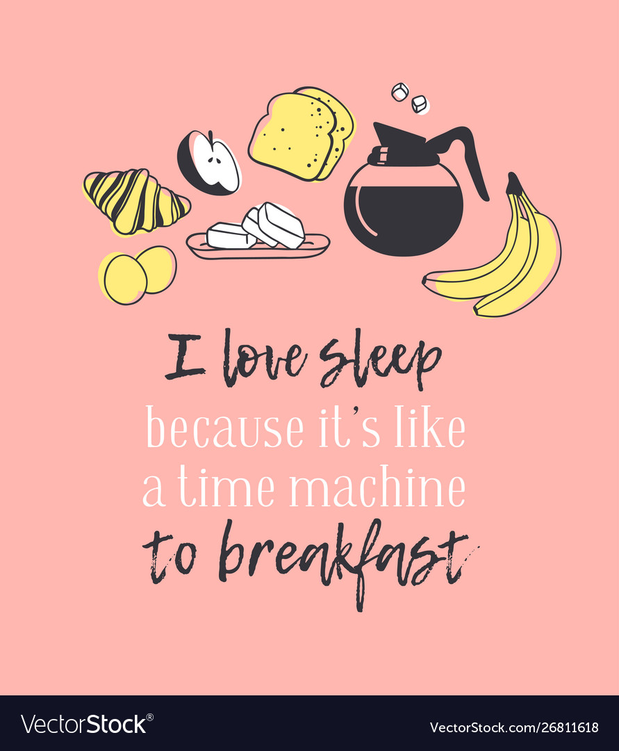 Hand drawn objects about sleep routines and text Vector Image