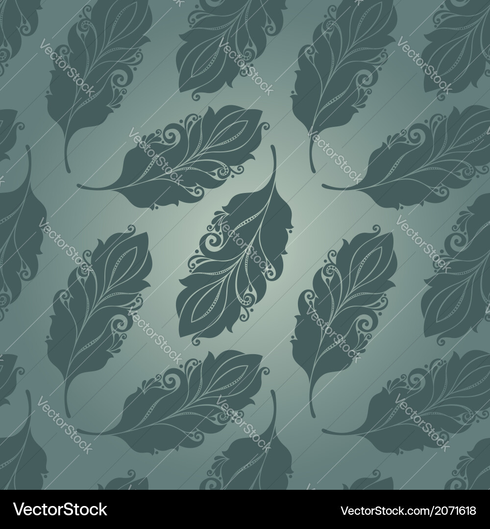 Seamless pattern with feathers Royalty Free Vector Image