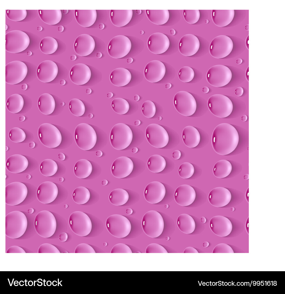 Seamless realistic pattern with drops Royalty Free Vector