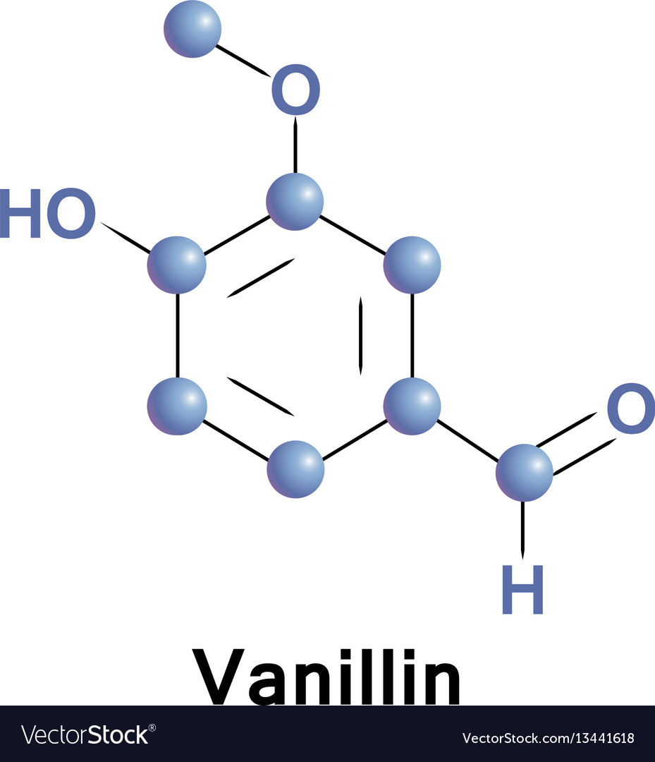 Vanillin is a phenolic aldehyde Royalty Free Vector Image