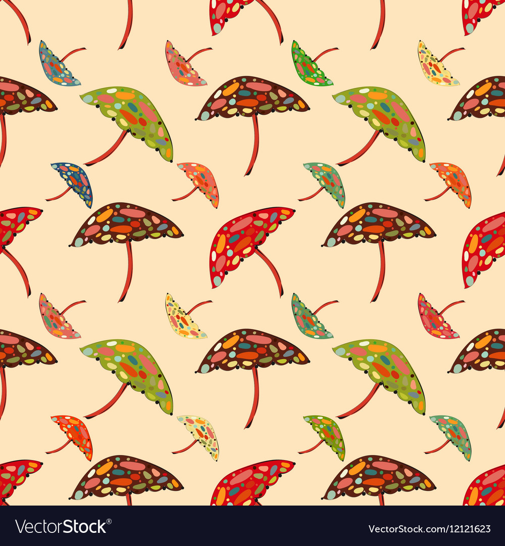 Abstract umbrellas seamless pattern background Vector Image