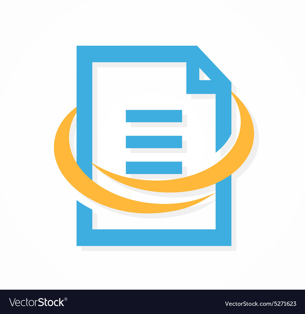 Document file logo or icon Royalty Free Vector Image