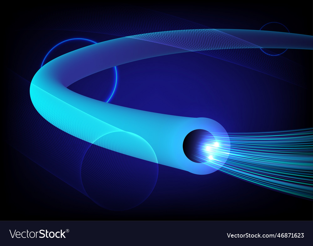 Fiber optic cable technology background Royalty Free Vector