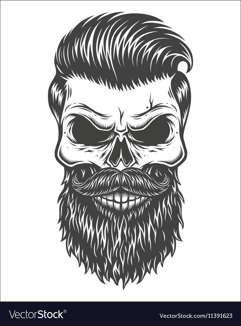 Monochrome of skull Royalty Free Vector Image - VectorStock