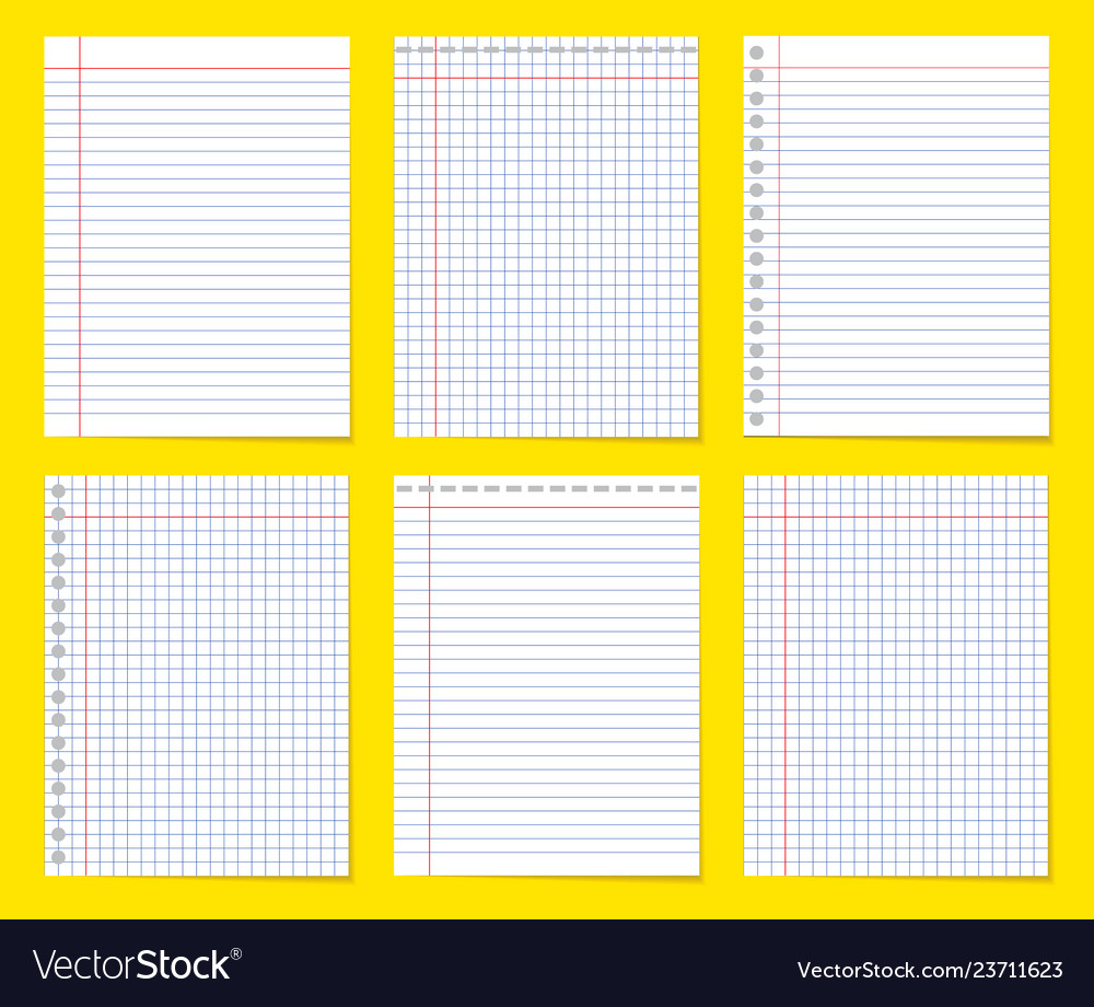 Set of various blank empty paper Royalty Free Vector Image