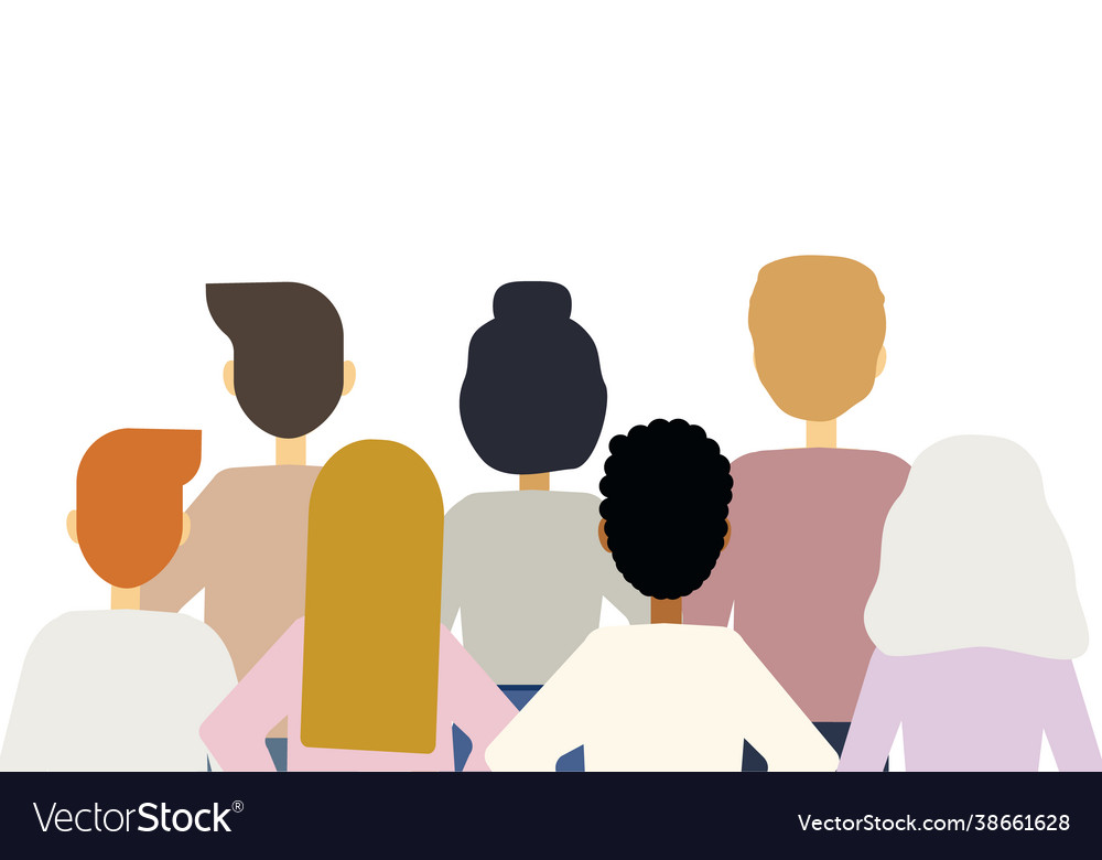 A large number people Royalty Free Vector Image