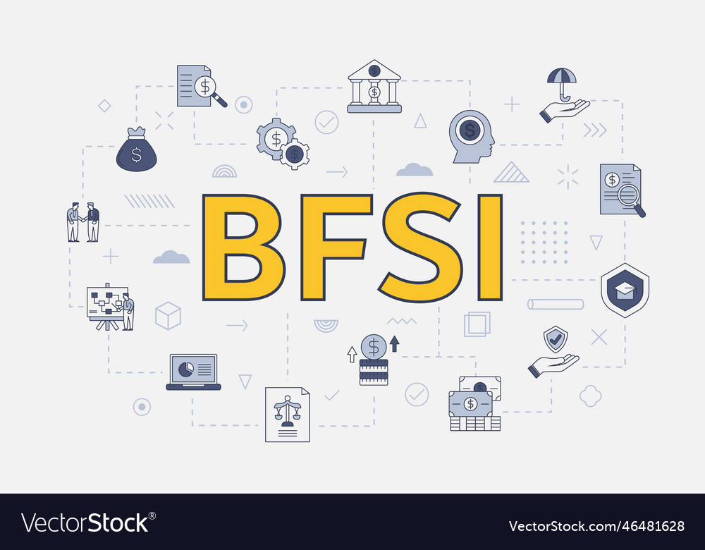 Bfsi Banking Financial Services And Insurance Vector Image bfsi-banking-financial-services-and-insurance-vector-image