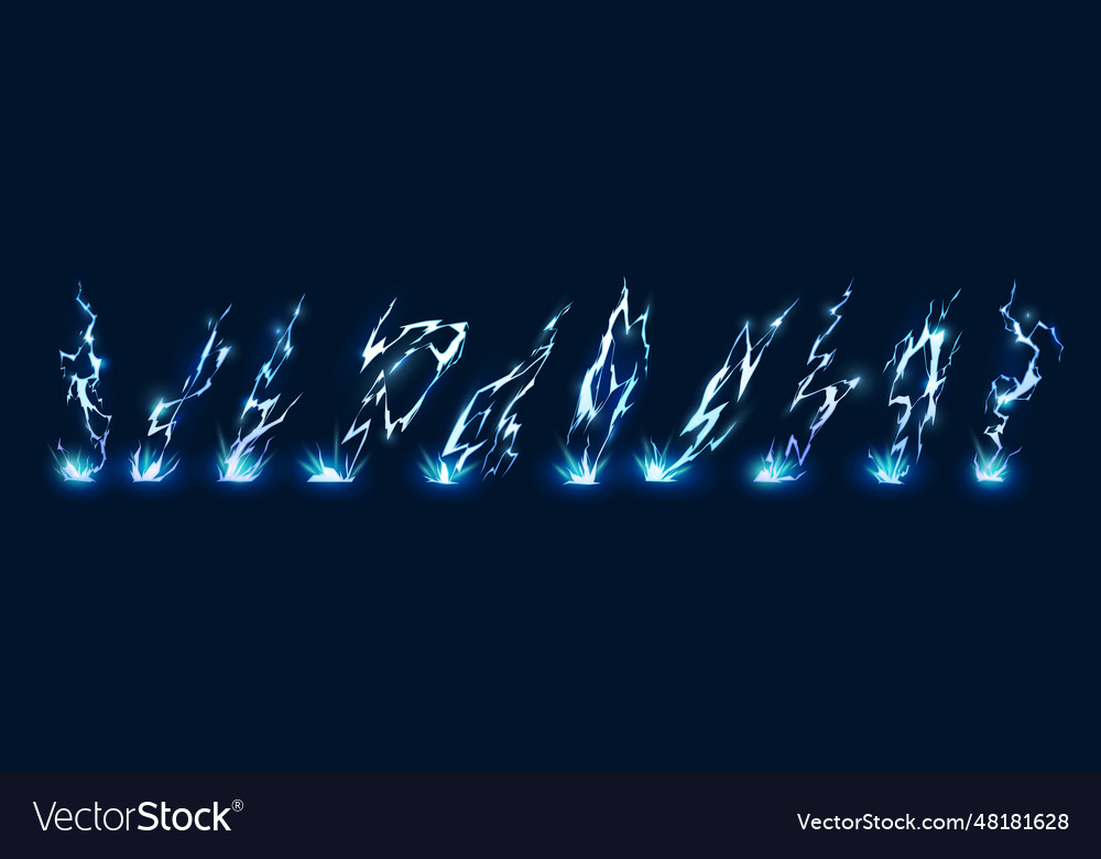 Lightning and bolt thunder storm vector image Lightning and bolt thunder storm