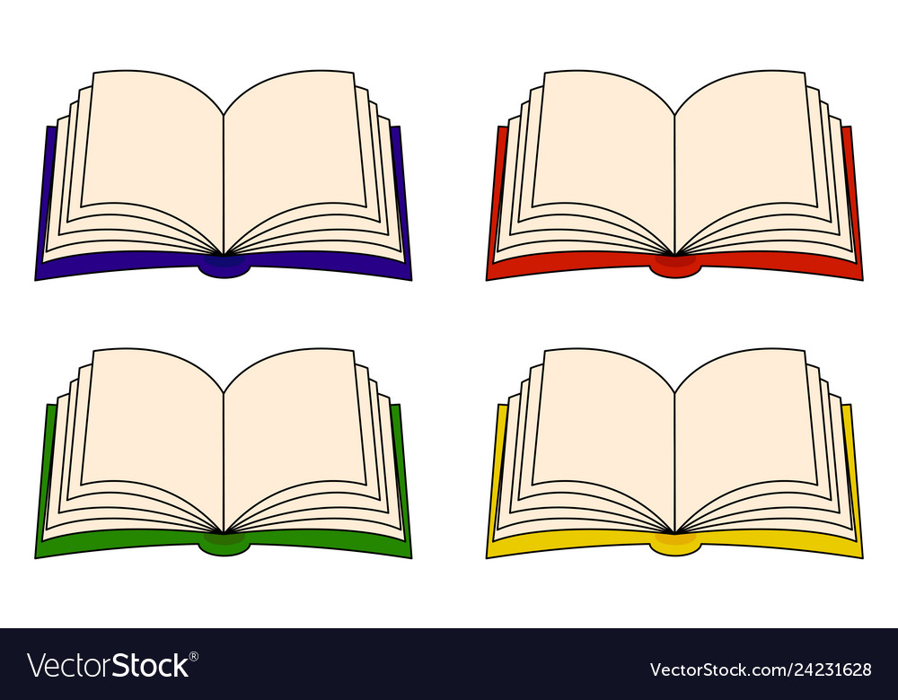 Open book clipart symbol icon design isolated Vector Image