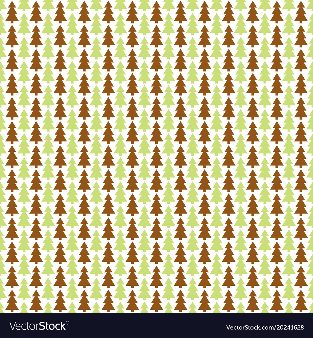 Repeating pine tree forest pattern background Vector Image