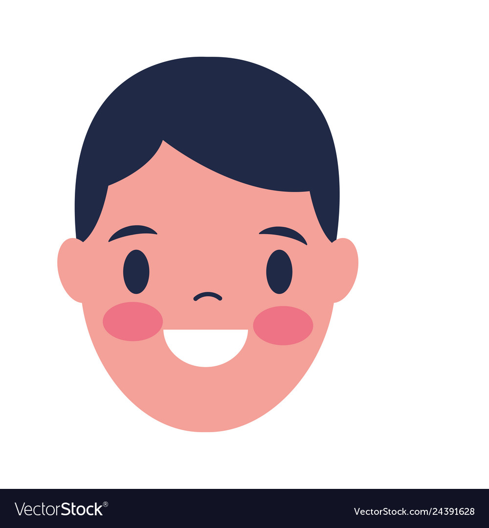 Smiling mans face Royalty Free Vector Image - VectorStock