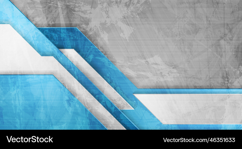 Blue grey tech grunge abstract background Vector Image