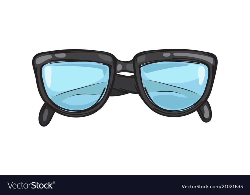 Fashionable Black Eyeglasses Frame Royalty Free Vector Image 4525