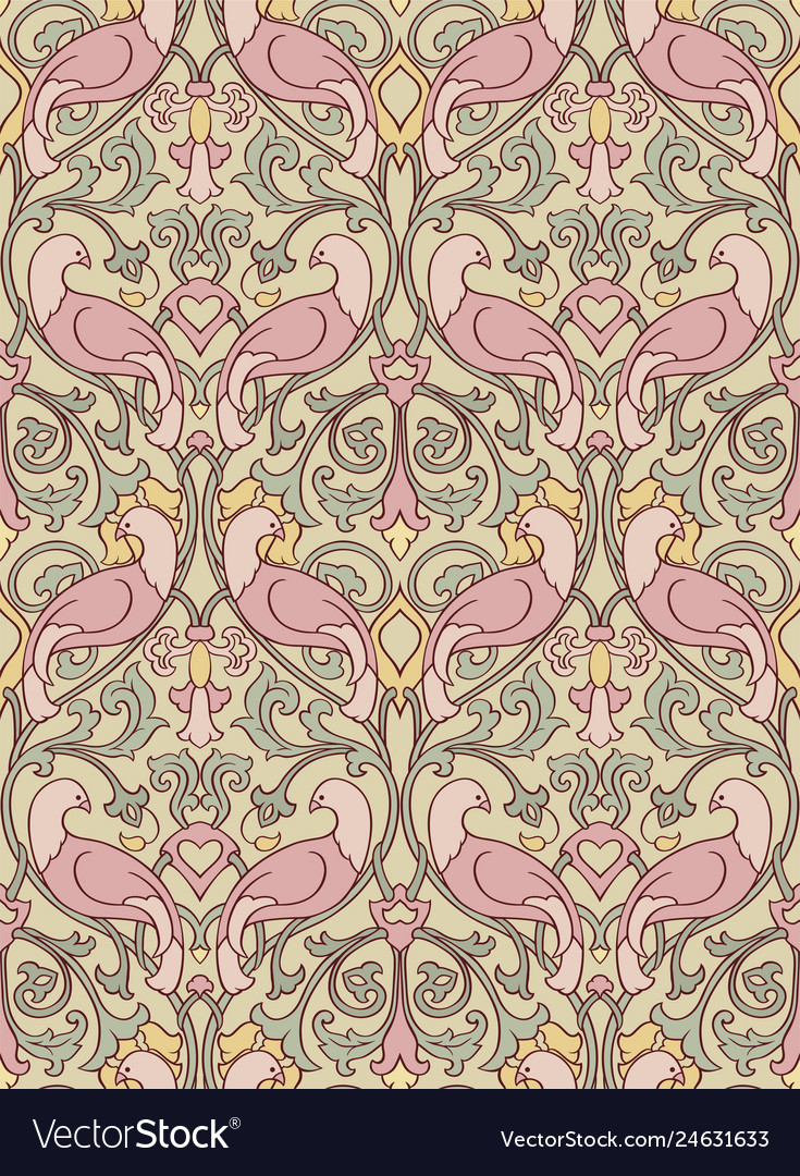 Floral pastel pattern for wallpaper