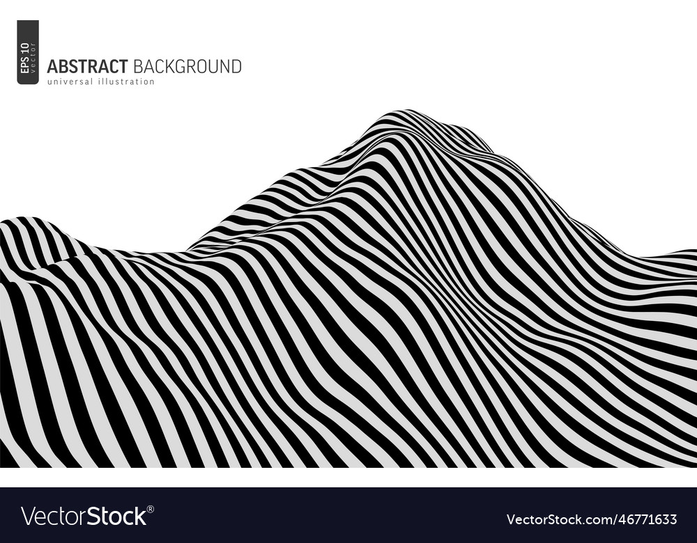 Landscape background terrain black and white Vector Image