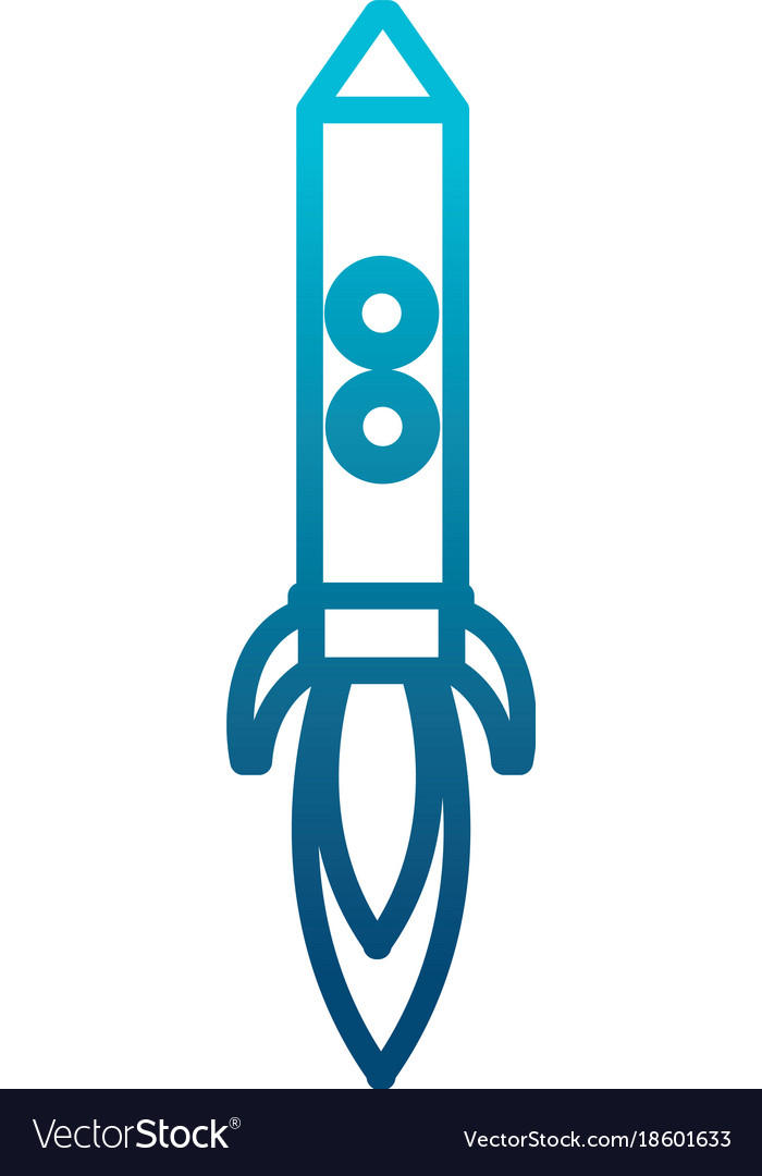 Pencil rocket symbol Royalty Free Vector Image