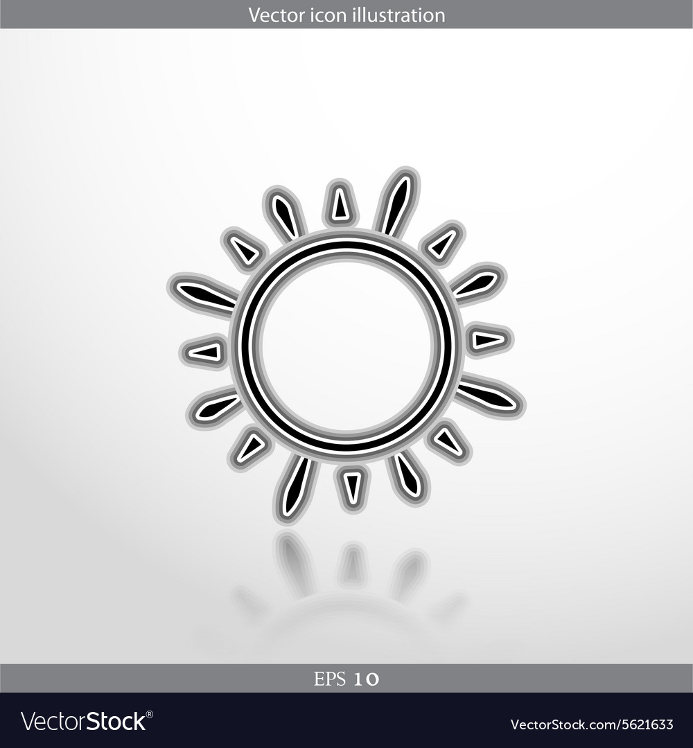 Sun web flat icon Royalty Free Vector Image - VectorStock