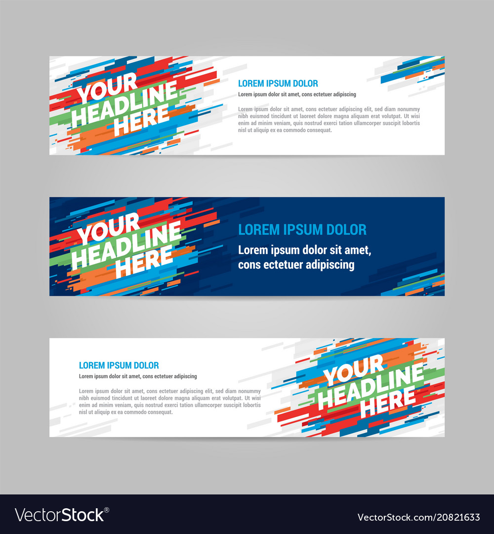 web banner layout templat design royalty free vector image banner layout