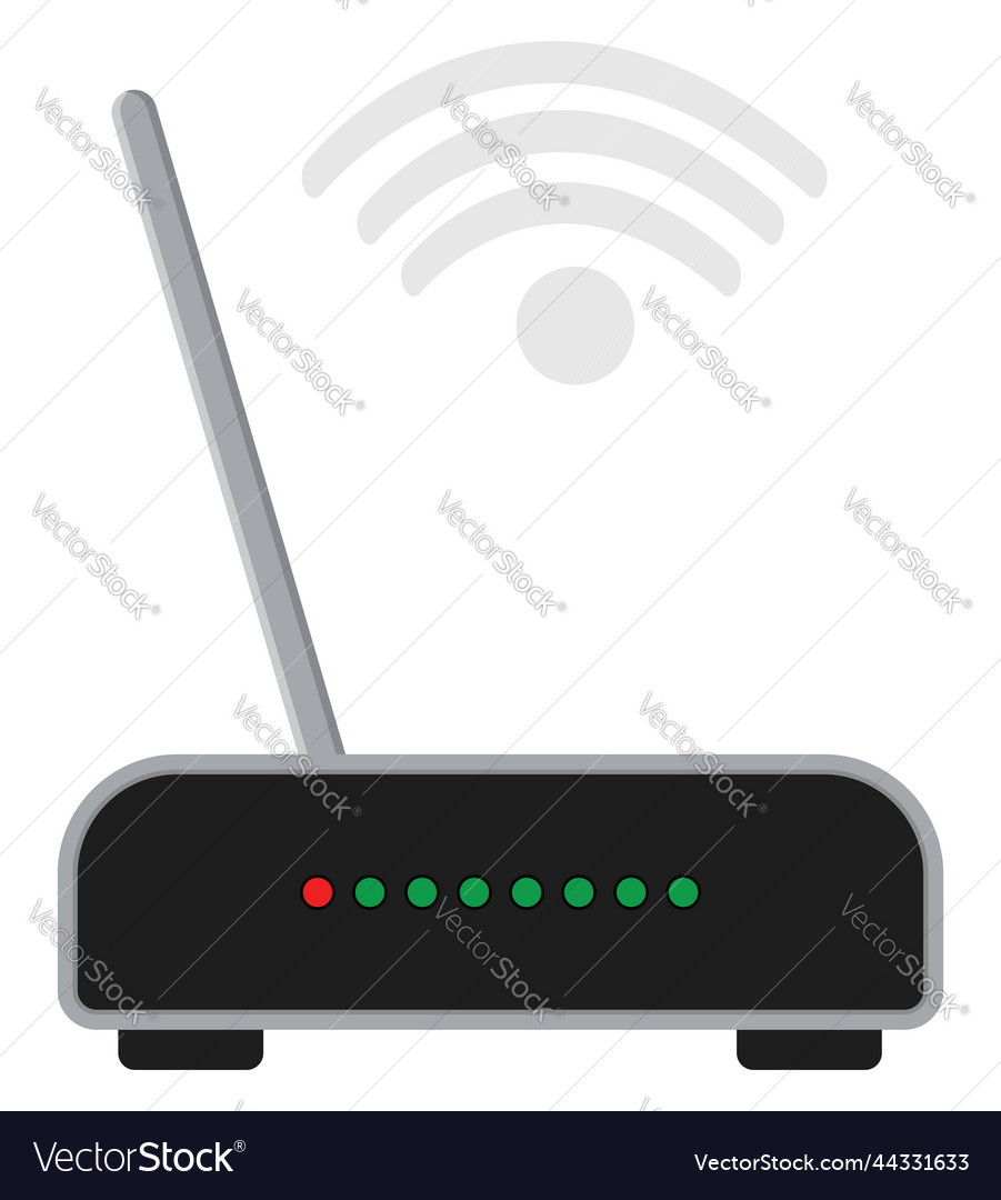 Wifi router on a white background Royalty Free Vector Image