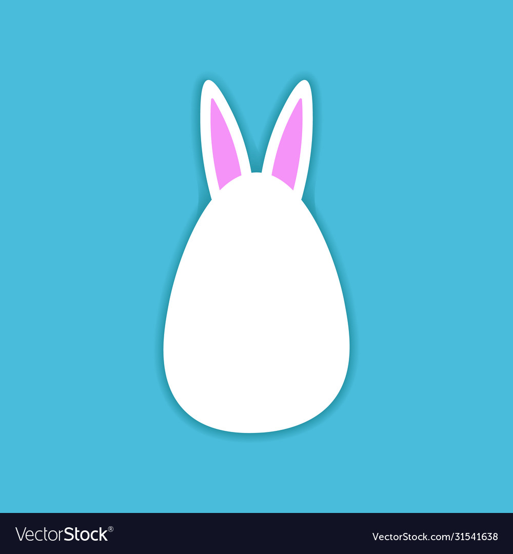 Background easter egg with bunny ears Royalty Free Vector