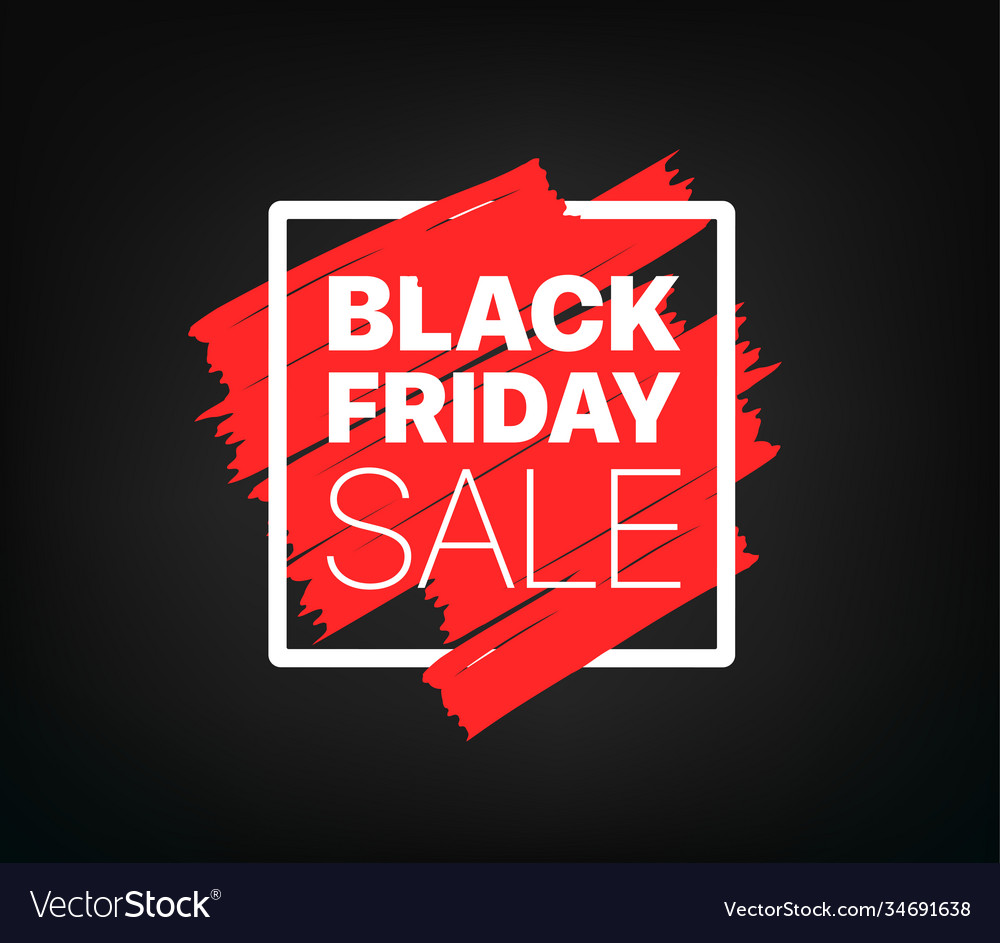 Black friday offer banner Royalty Free Vector Image