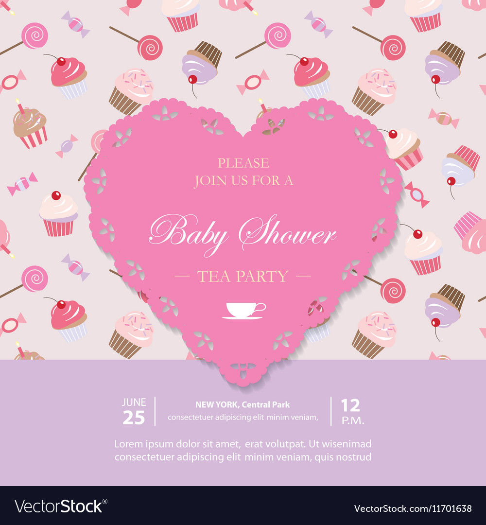 elegant template with lacy cutout heart royalty free vector