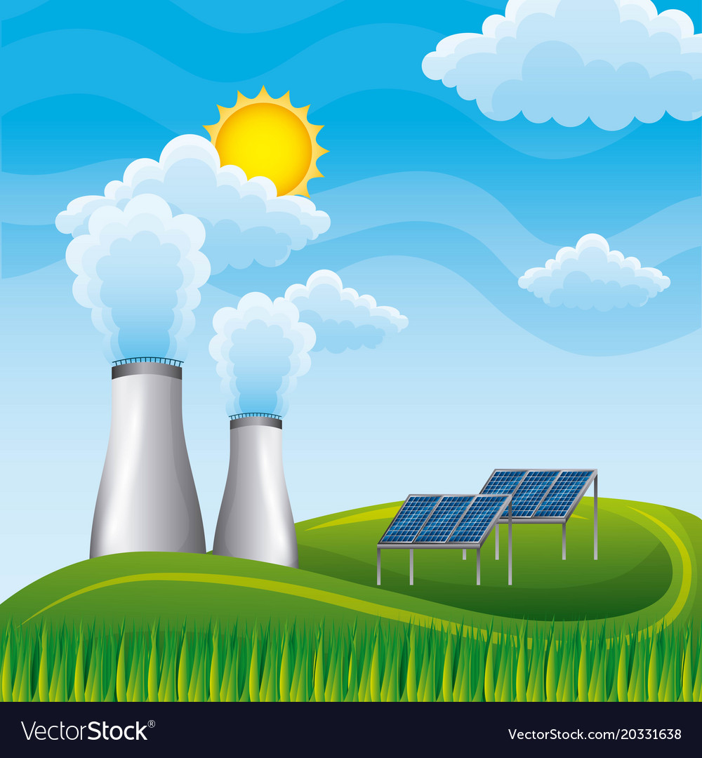 Renewable energy clean design Royalty Free Vector Image