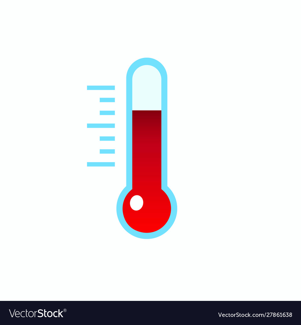 Thermometer Icon Flat Royalty Free Vector Image