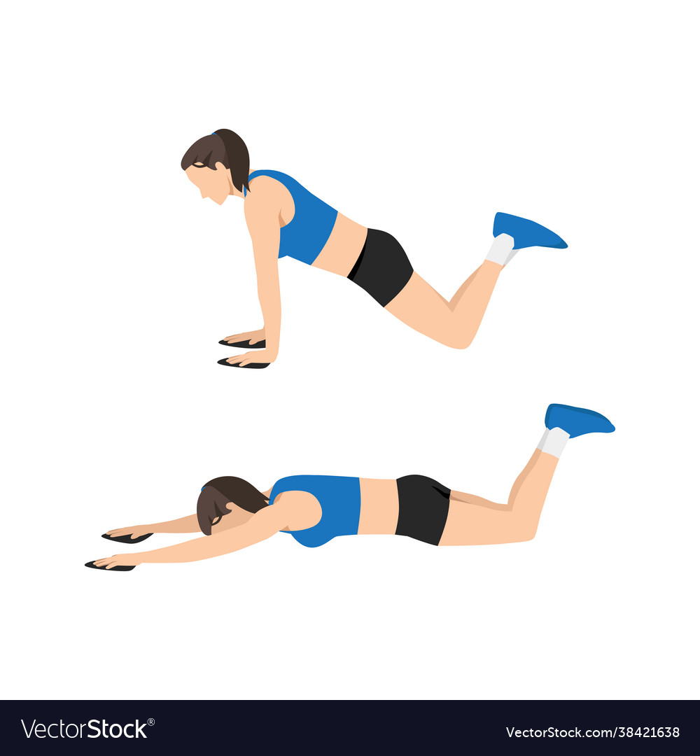 Woman doing ab extension exercise Royalty Free Vector Image