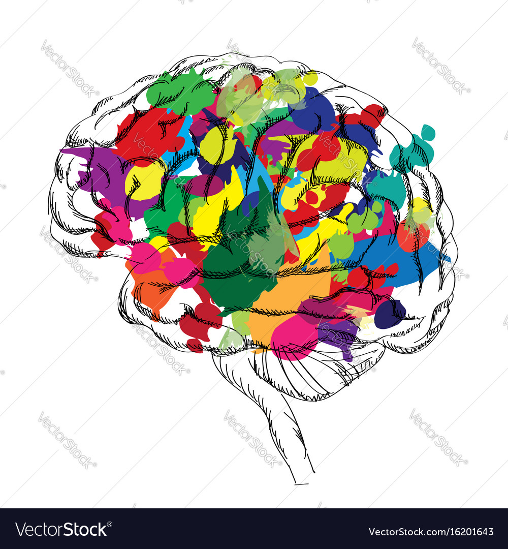 Bright brain success concept smart idea icon Vector Image