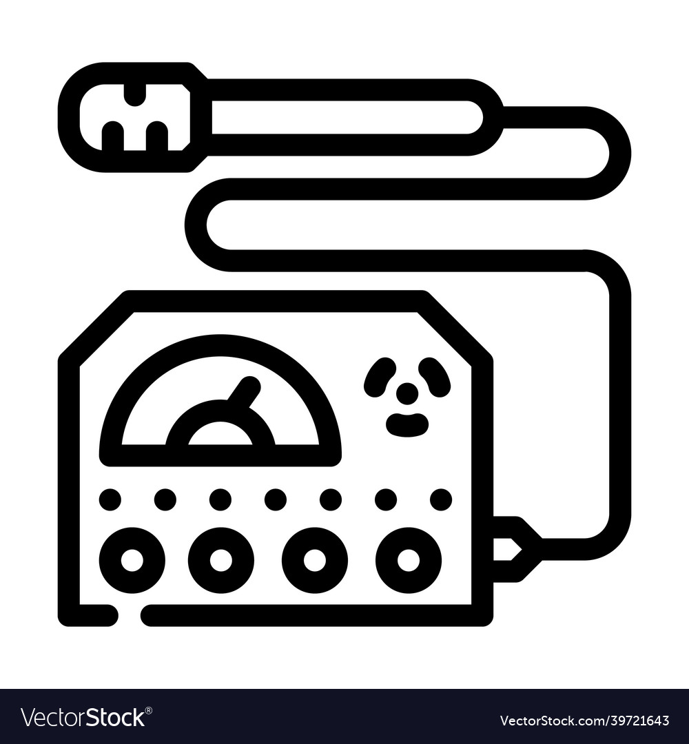 Electromagnetic wave meter line icon Royalty Free Vector