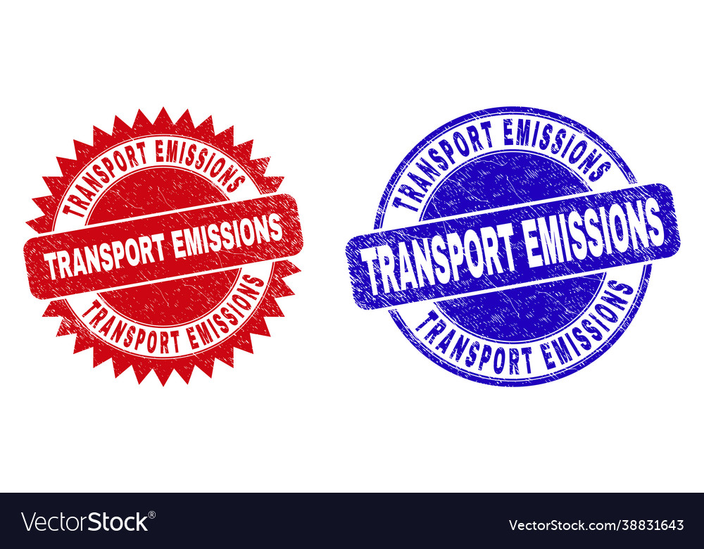 Transport emissions rounded and rosette watermarks