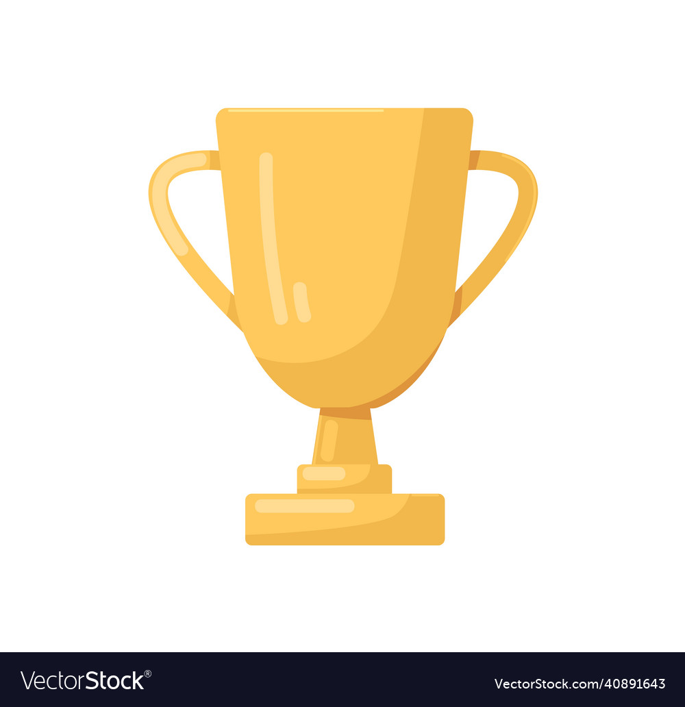 Winners cup gold award for first place champions Vector Image