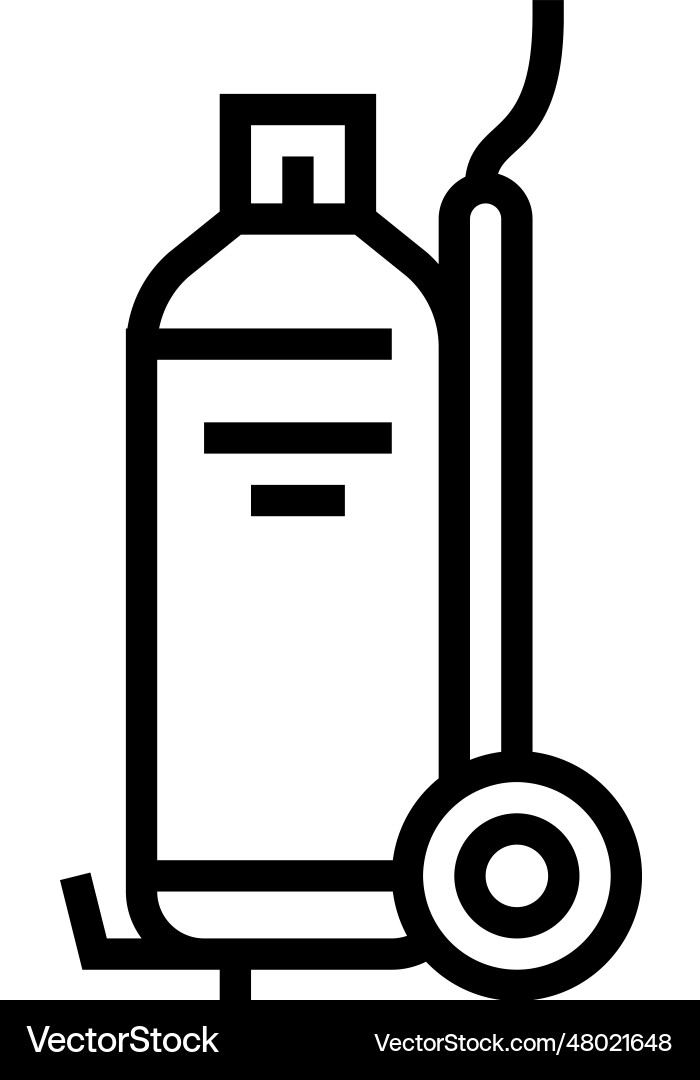 Cylinder exchange gas service line icon Royalty Free Vector