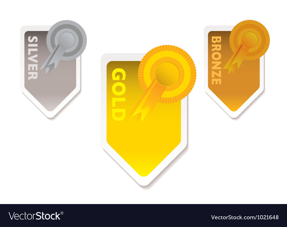 Gold silver bronze Royalty Free Vector Image - VectorStock