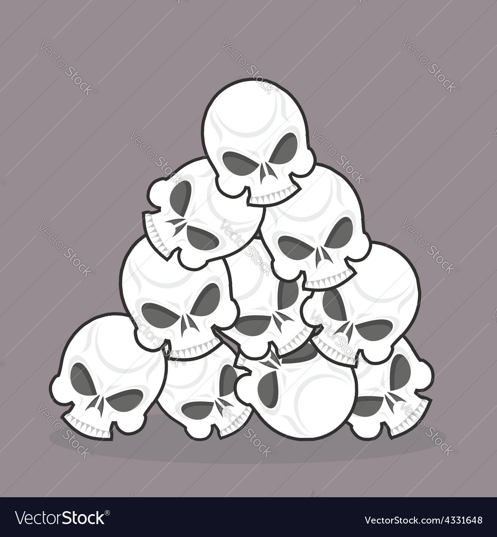 Pile skulls Royalty Free Vector Image - VectorStock