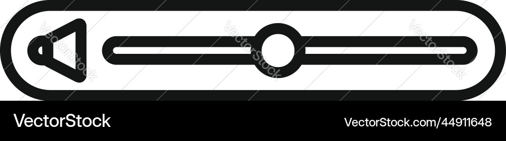 Player bar icon outline web interface Royalty Free Vector