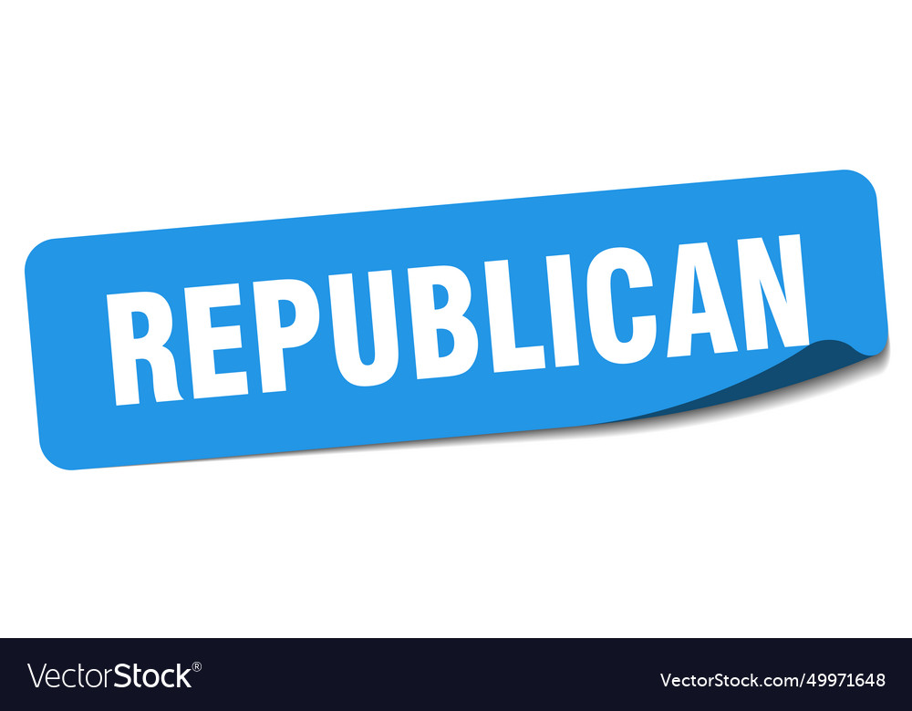 Republican sticker label Royalty Free Vector Image