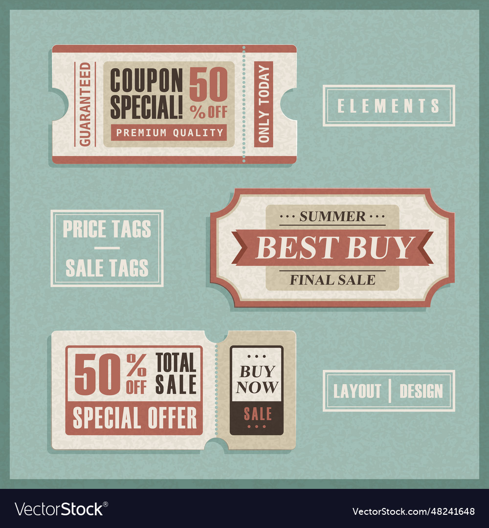 Set of business labels and sale tags Royalty Free Vector